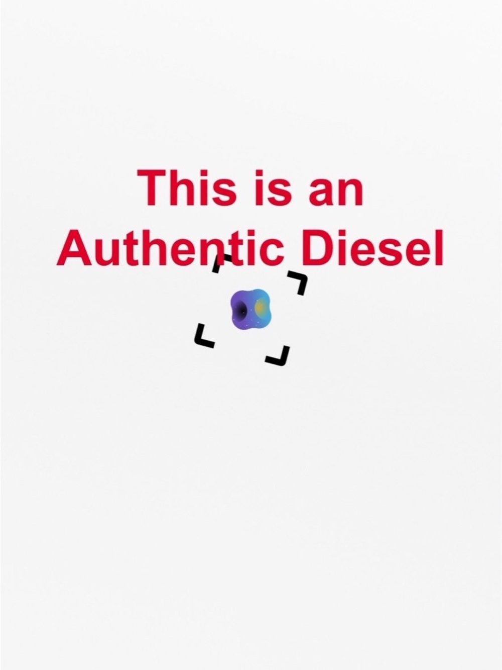 Diesel Graphic Print - Red Text with Multicolor Icon